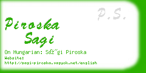 piroska sagi business card